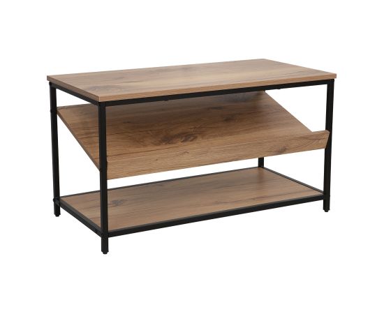 Shoe rack DIMITRA 80x40xH45cm, rustic/black