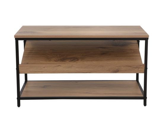 Shoe rack DIMITRA 80x40xH45cm, rustic/black