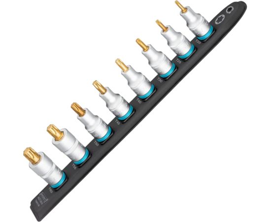 Hazet SmartRail 1/2 socket set Torx, 8 pieces (black, T20 - T60, short)
