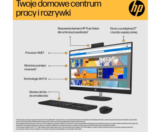 HP 27-cr0232nw AIO Ryzen 5 7520U 27.0"FHD IPS AG 300nits 16GB DDR5 SSD512 Radeon 610M LAN Win11 2Y Shell White
