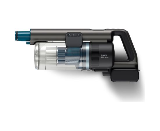 Philips 8000 series XC8057/01 stick vacuum/electric broom Battery Dry&wet Cyclonic Bagless 0.6 L Aqua colour, Black