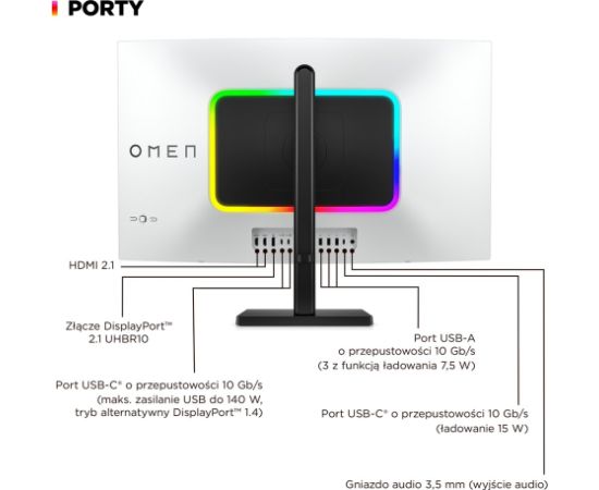 HP OMEN Transcend 31.5 inch UHD 240Hz OLED Gaming Monitor - Transcend 32