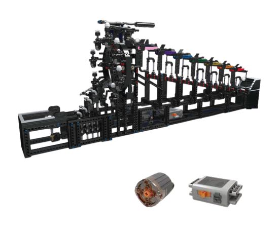Leantoys Construction Blocks Ball Track with Electric Motor 2520 pcs.