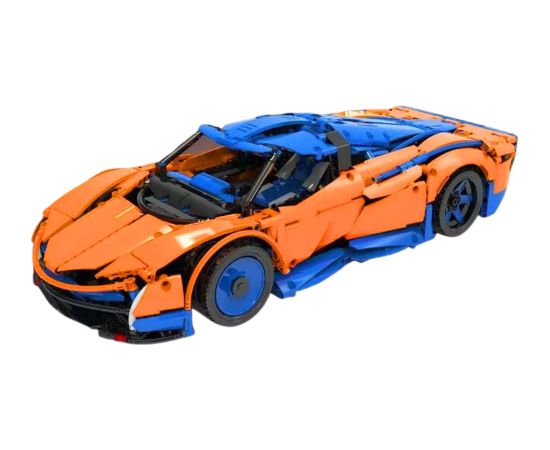 Leantoys Construction Bricks Sports Car RC Blue and Orange 1883 pcs.