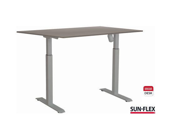 Regulējama augstuma rakstāmgalds SUN-FLEX ADAPT I, viens motors, pelēka virsma un rāmis