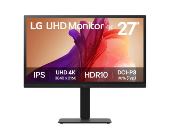 LCD Monitor LG 27BA45U-B 27" 4K Matte Panel IPS 3840x2160 16:9 60Hz 5 ms Speakers Colour Black 27BA45U-B