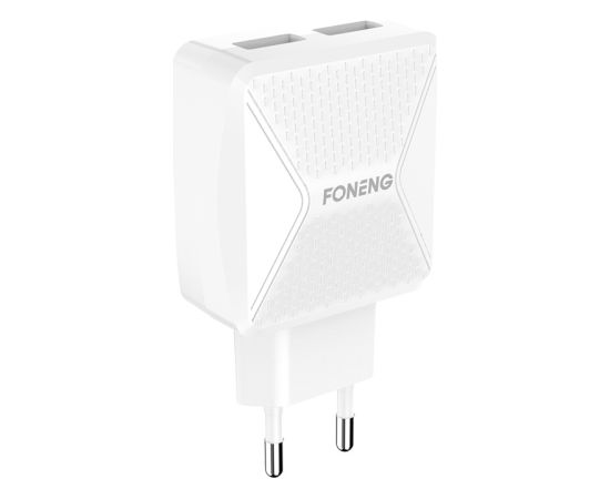 GaN Foneng EU50 charger, 35W 2x USB-C to Type-C to Lightning (white)