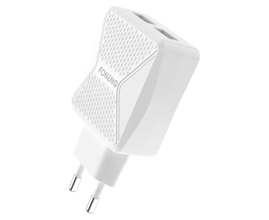 GaN Foneng EU50 charger, 35W 2x USB-C to Type-C to Lightning (white)