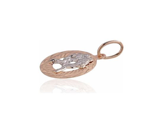 Zelta kulons #1300825(Au-R+Au-W), Sarkanais/Baltais Zelts 585°, 1.04 gr.