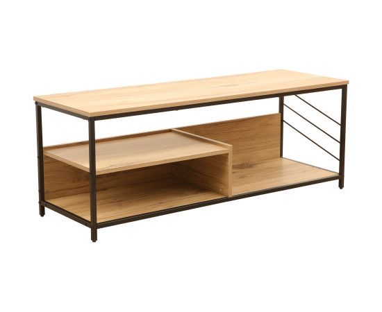 TV table DIMITRA 120x40xH45cm, rustic/black