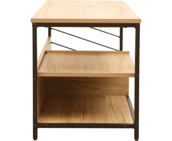 TV table DIMITRA 120x40xH45cm, rustic/black