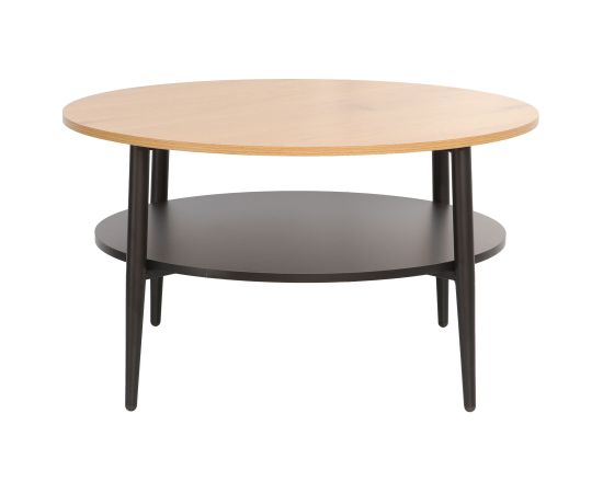 Coffee table HECTOR 80x80xH45cm, ash/black