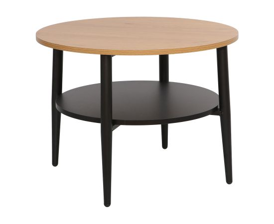 Coffee table HECTOR 60x60xH45cm, ash/black
