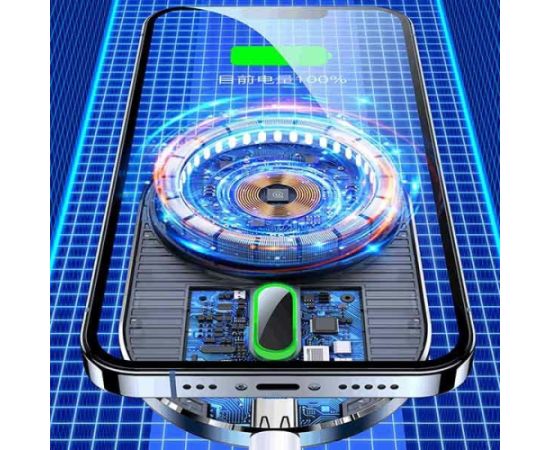 USAMS Uchwyt indukcyjny Magnetic Car Wireless Charging 15W do kratki went. szary|grey CD170DZ01 (US-CD170)