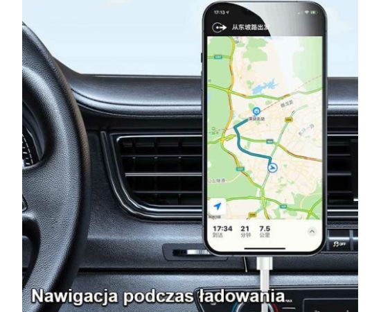USAMS Uchwyt indukcyjny Magnetic Car Wireless Charging 15W do kratki went. szary|grey CD170DZ01 (US-CD170)