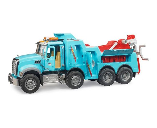 bruder MACK Granite recovery and tow truck with light and sound module, model vehicle