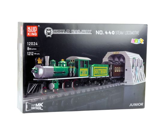 Leantoys Construction Blocks Remote Controlled Steam Train RC Green 1212 pcs.