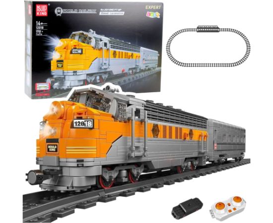 Leantoys Construction Blocks Gray-Yellow Remote Controlled Train RC 1751 pcs.
