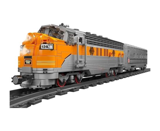 Leantoys Construction Blocks Gray-Yellow Remote Controlled Train RC 1751 pcs.