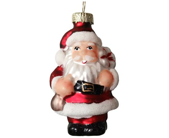 Christmas ornament JOY SANTA 8cm, glass