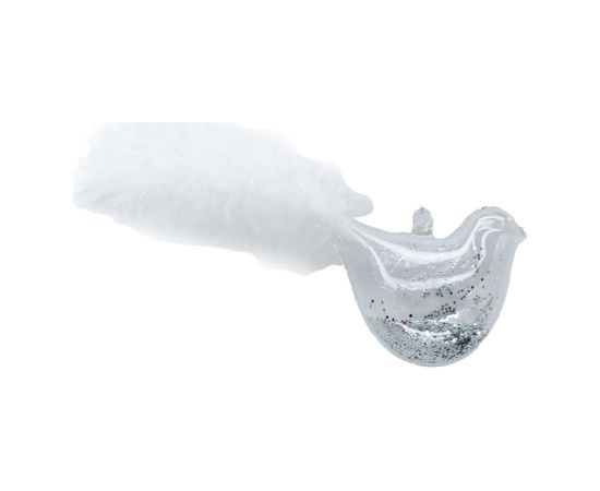 Christmas ornament JOY BIRD FEATHER 7cm, glass