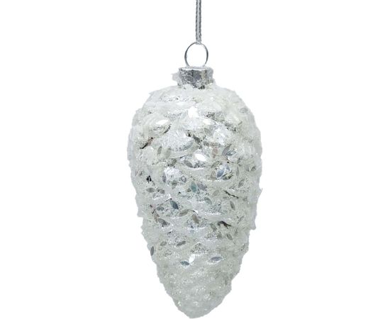 Christmas ornament JOY CONE 10cm, glass
