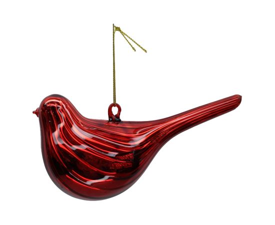 Christmas ornament JOY BIDRY RED 15cm, glass