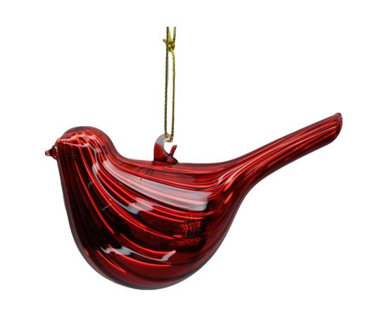Christmas ornament JOY BIDRY RED 11cm, glass