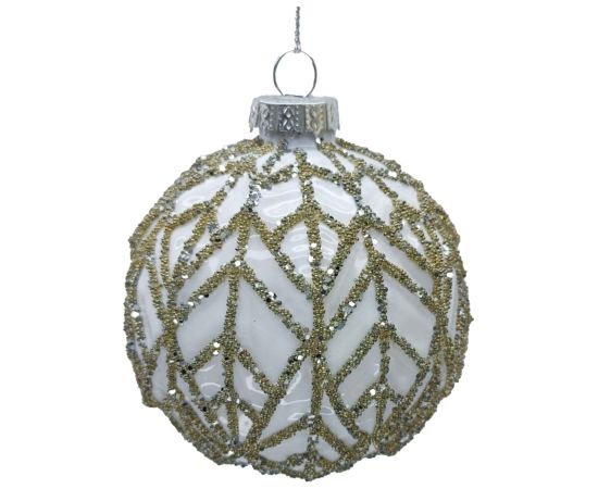 Christmas ornament JOY HOLY D8cm, glass