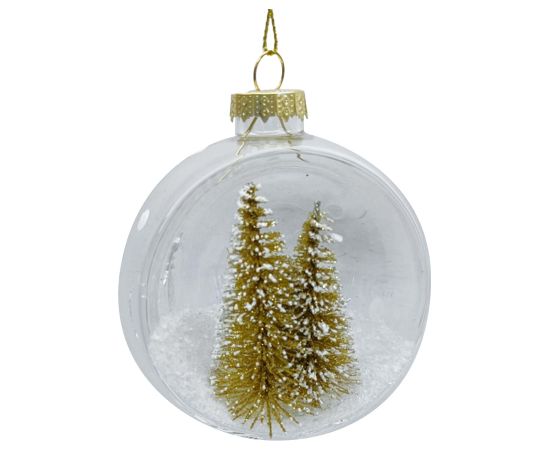 Christmas ornament JOY TREE GOLD D8cm, glass