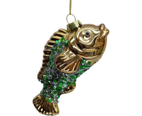 Christmas ornament JOY GOLDFISH 11.8cm, glass