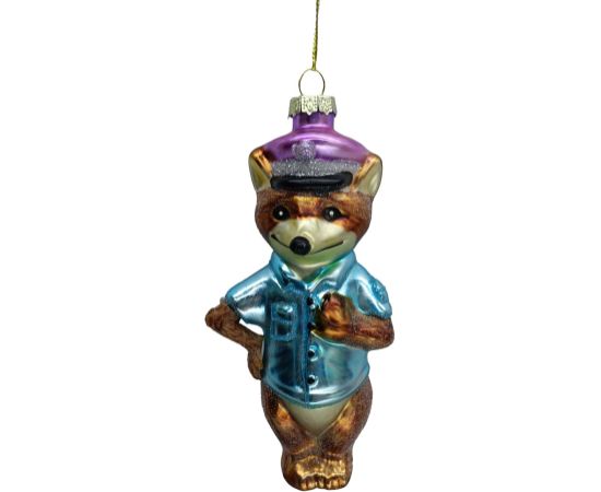 Christmas ornament JOY FOX 14.8cm, glass