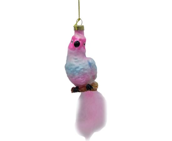 Christmas ornament JOY PARROT 18cm, glass