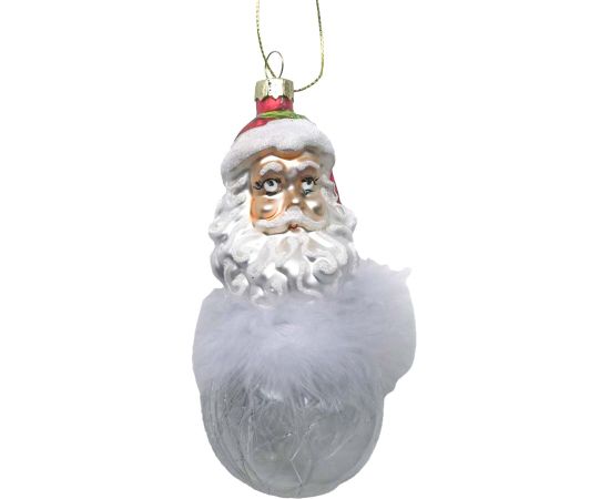 Christmas ornament JOY SANTA BALL 14cm, glass