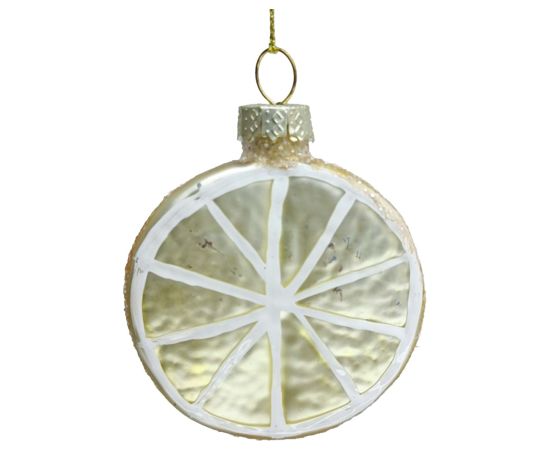 Christmas ornament JOY LEMON 6.5cm, glass