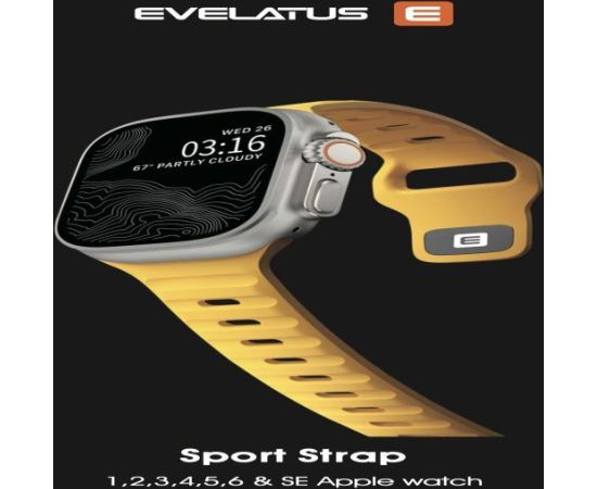 Evelatus   Watch 42/44/45 Sport Silicone Loop Gold