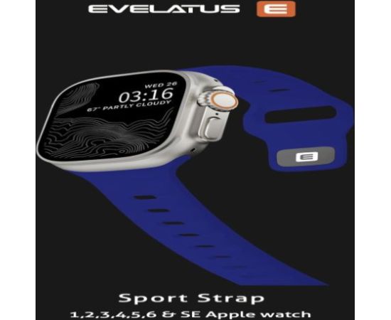 Evelatus   Watch 42/44/45 Sport Silicone Loop Dark Blue
