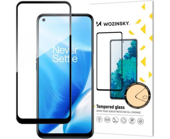 Wozinsky   Wozinsky Super Tough Full Glue Tempered Glass Full Screen With Frame Case Friendly OnePlus Nord N200 5G Black