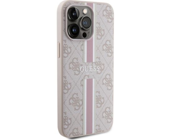 Guess Apple  iPhone 15 Pro Max Case Cover 4G Printed Stripes Pink
