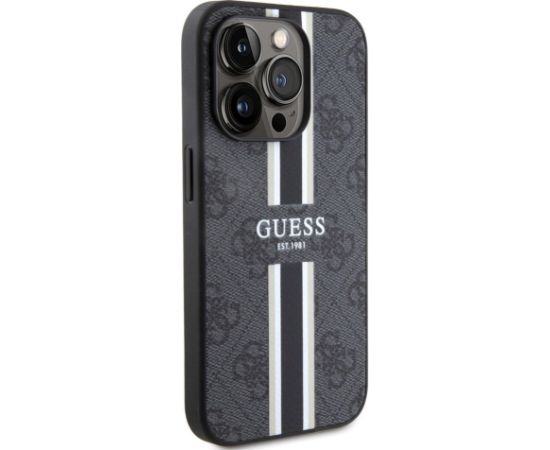 Guess Apple  iPhone 15 Pro Case Cover 4G Printed Stripes Black