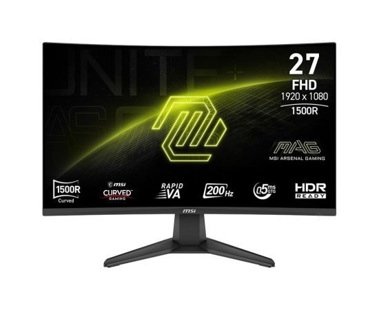 LCD Monitor MSI MAG 276CF E20 27" Gaming/Curved Panel VA 1920x1080 16:9 200 Hz 0.5 ms MAG276CFE20