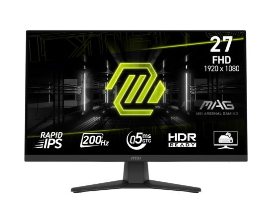 LCD Monitor MSI MAG 272F 27" Gaming Matte Panel IPS 1920x1080 16:9 200Hz 0.5 ms Colour Black MAG272F