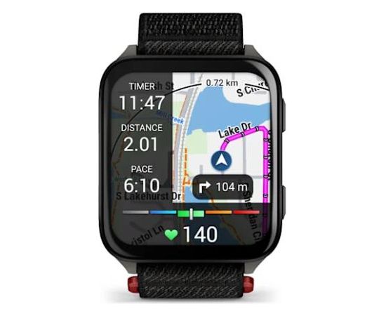 Garmin Venu® X1 Black with Slate Titanium Caseback and Black ComfortFit Nylon Band