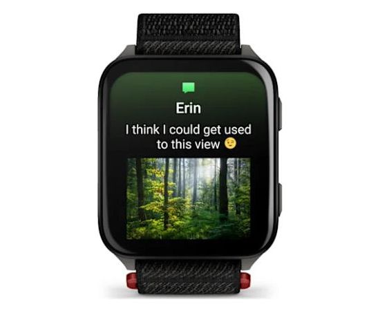 Garmin Venu® X1 Black with Slate Titanium Caseback and Black ComfortFit Nylon Band