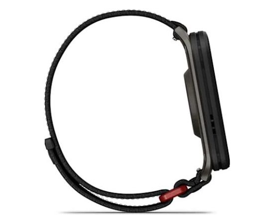 Garmin Venu® X1 Black with Slate Titanium Caseback and Black ComfortFit Nylon Band