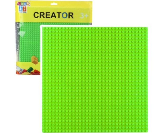 Leantoys Płyta Plansza Konstrukcyjna Do Klocków Budowania Zielona 25,5x25,5 cm