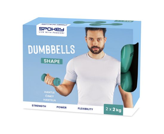Spokey SHAPE vinila hanteļu komplekts 2x 2 kg