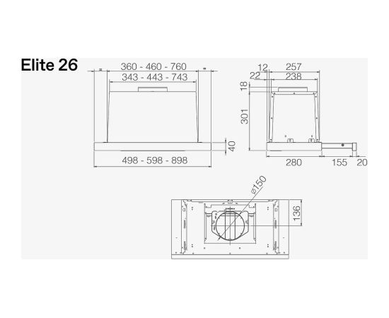 Elica ELITE 26 BL/A/60 GFB