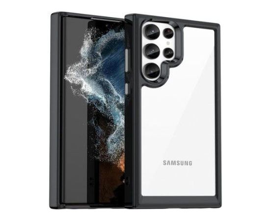 iLike Samsung  Galaxy S23 Ultra cover with a flexible frame Transparent