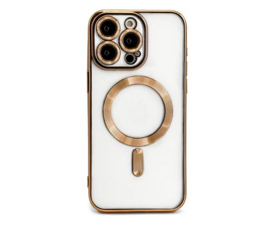 iLike Apple  iPhone 15 Pro Max Electroplate TPU Case with MagSafe Transparent Gold